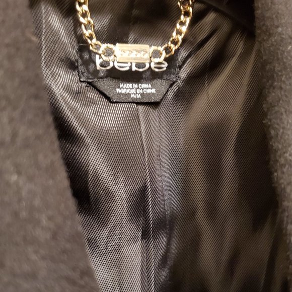 Bebe Black Coat Size Medium - Picture 12 of 14